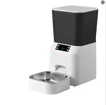 Front. Cluzine - WiFi Smart Pet Feeder with Voice Recorder, Manual Button Control & Dual Power Supply for Dogs & Cats - White.