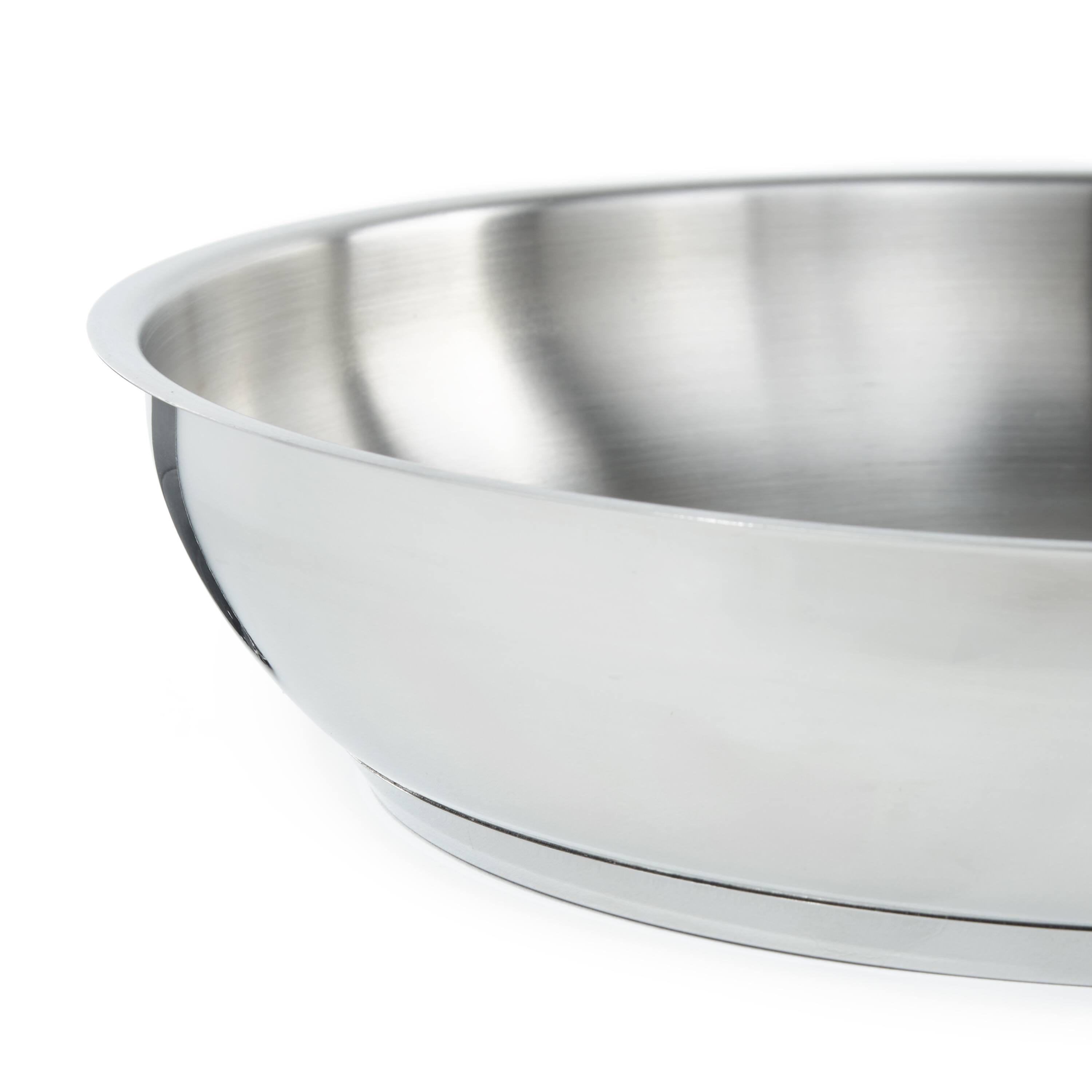 Alt View 4. BergHOFF - BergHOFF DiNA Helix Recycled 18/10 Stainless Steel Fry Pan, 9.5" - Silver.
