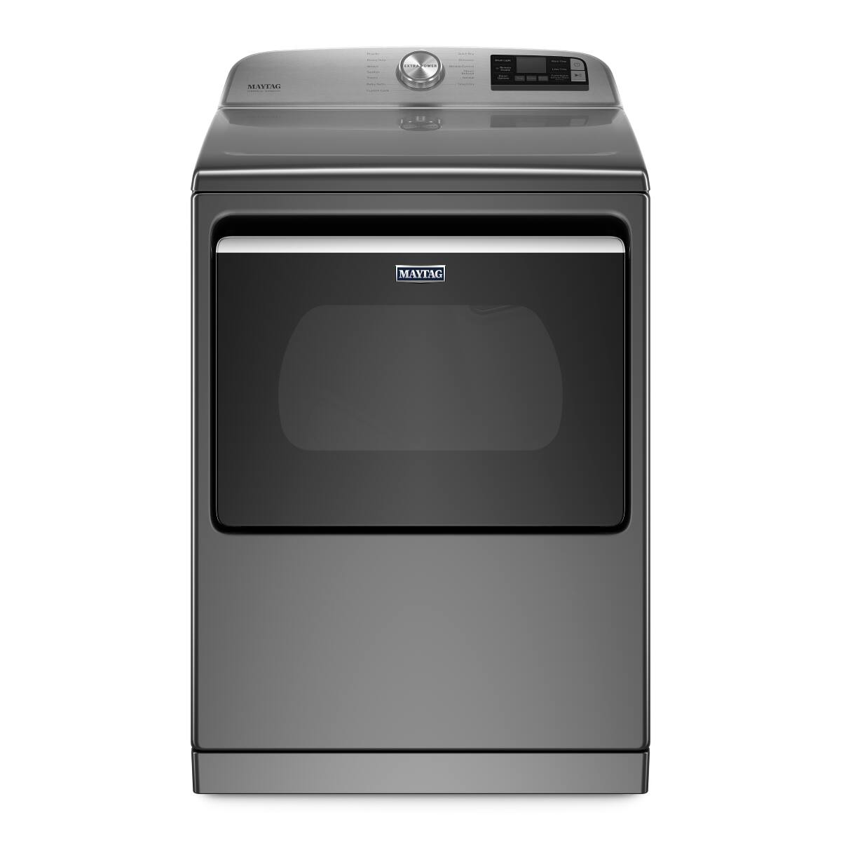 Maytag - 7.4 Cu. Ft. Smart Electric Dryer with Steam and Extra Power Button - Metallic Slate