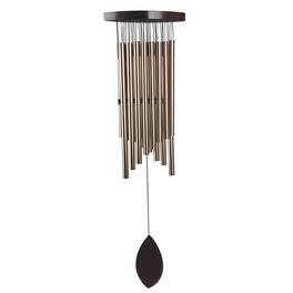 FC Design - 30" Long Silver Wood Top Traditional Wind Chime Outdoor Patio or Garden Hanging Decoration - Multi-Color