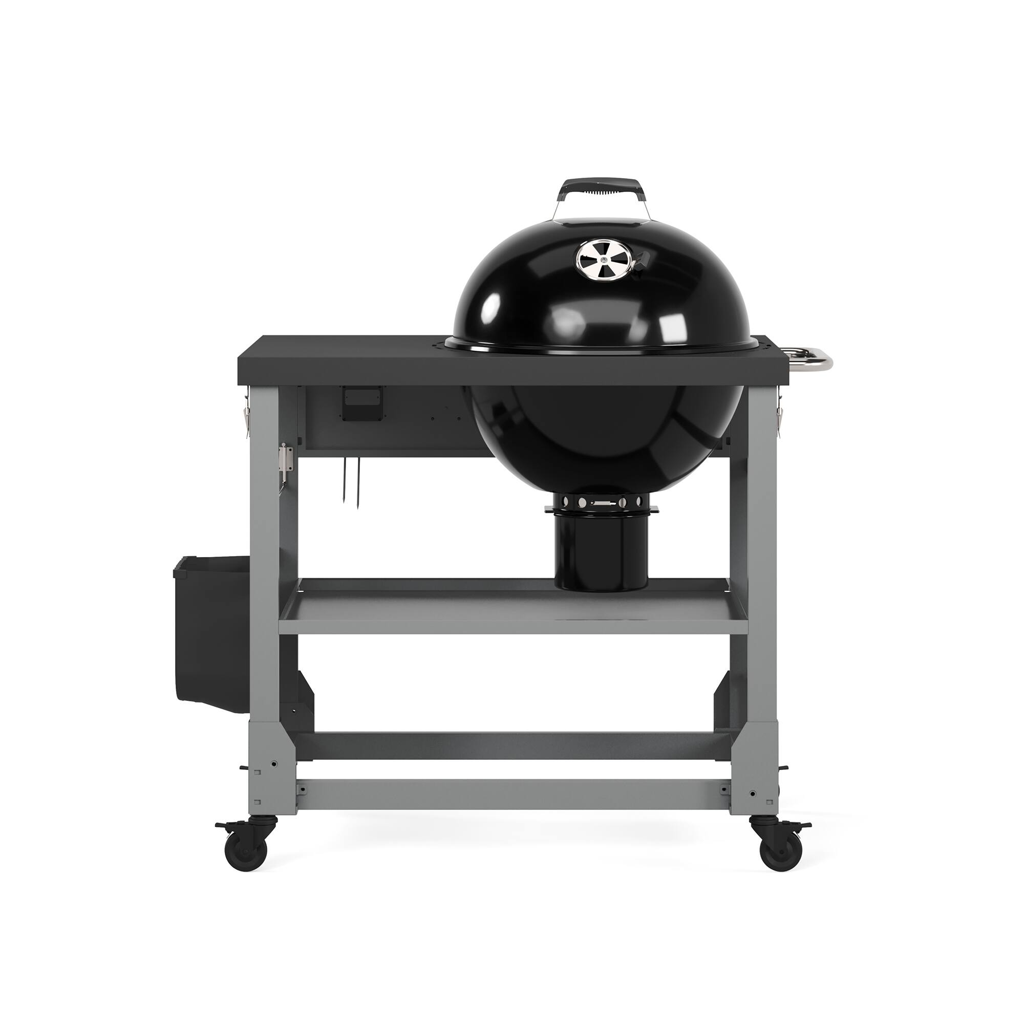 Back. TYTUS Grills - Anaheim Charcoal Kettle Grill with Cart - grey.