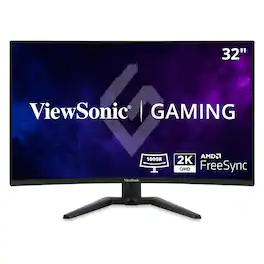 ViewSonic - VX3228C-2K 32" QHD 180Hz 0.1ms FreeSync Curved Gaming Monitor (HDMI, DisplayPort) - Black