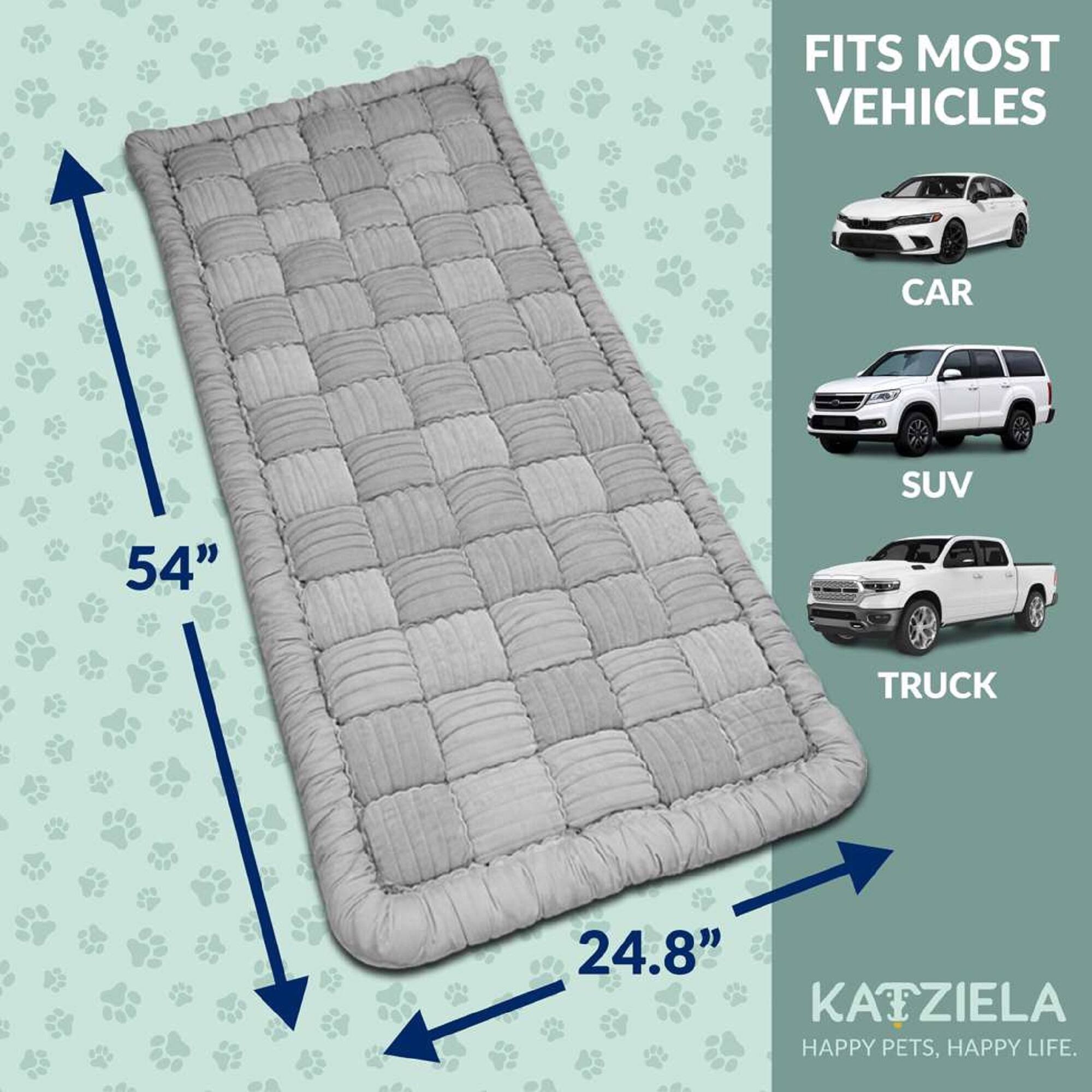 FITS MOST VEHICLES  
CAR  
SUV  
TRUCK  
54"  
24.8"  
KAIZIELA  
HAPPY PETS, HAPPY LIFE.