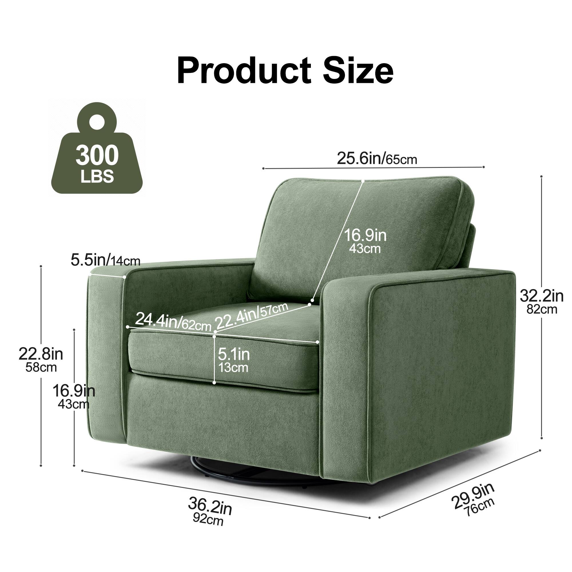 Product Size

300 LBS

- 25.6in/65cm
- 16.9in/43cm
- 22.8in/58cm
- 5.5in/14cm
- 24.4in/62cm
- 22.4in/57cm
- 5.1in/13cm
- 32.2in/82cm
- 36.2in/92cm
- 29.9in/76cm