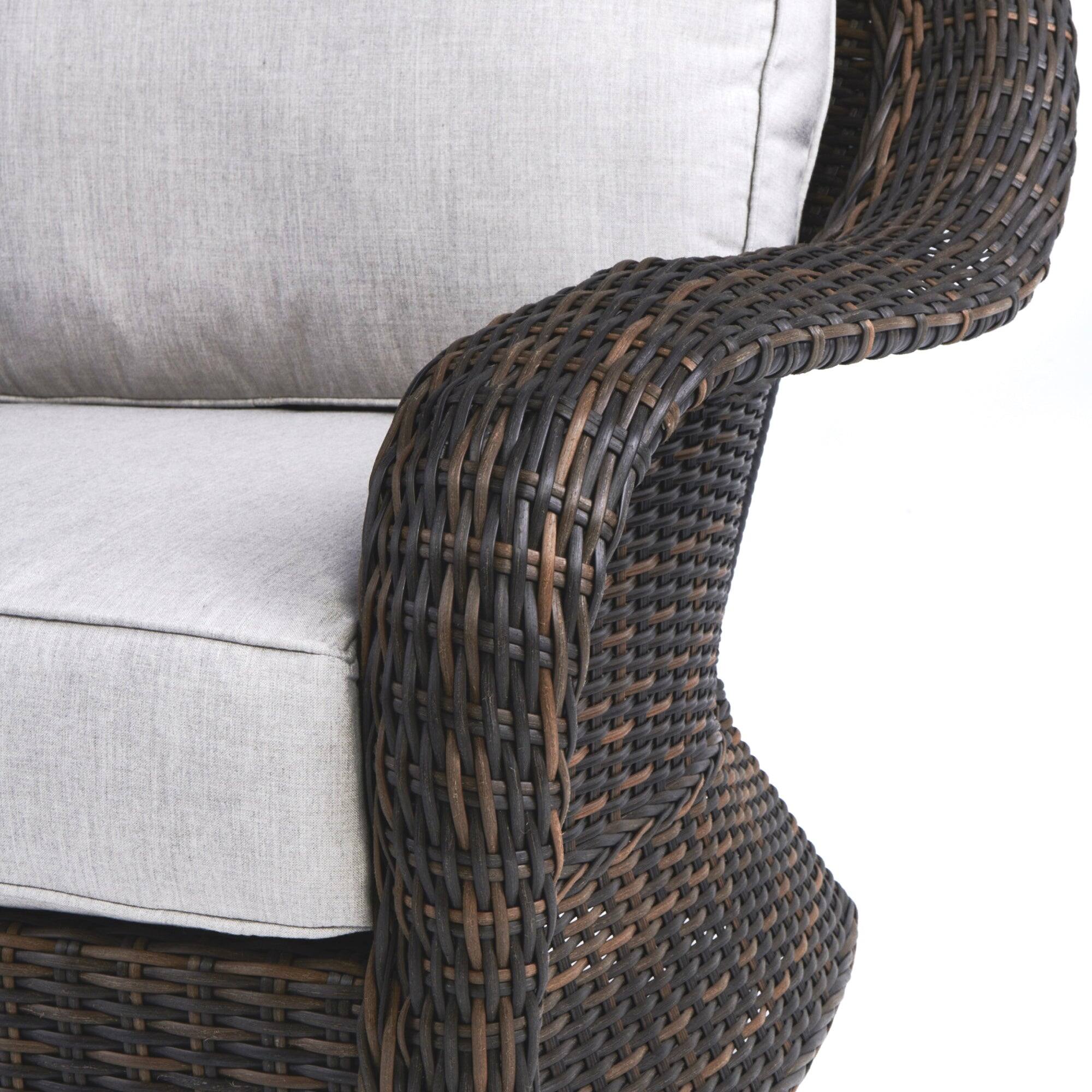 Alt View 1. Yardbird® - Waverly Outdoor Loveseat Set with Swivel Chairs - Shale.