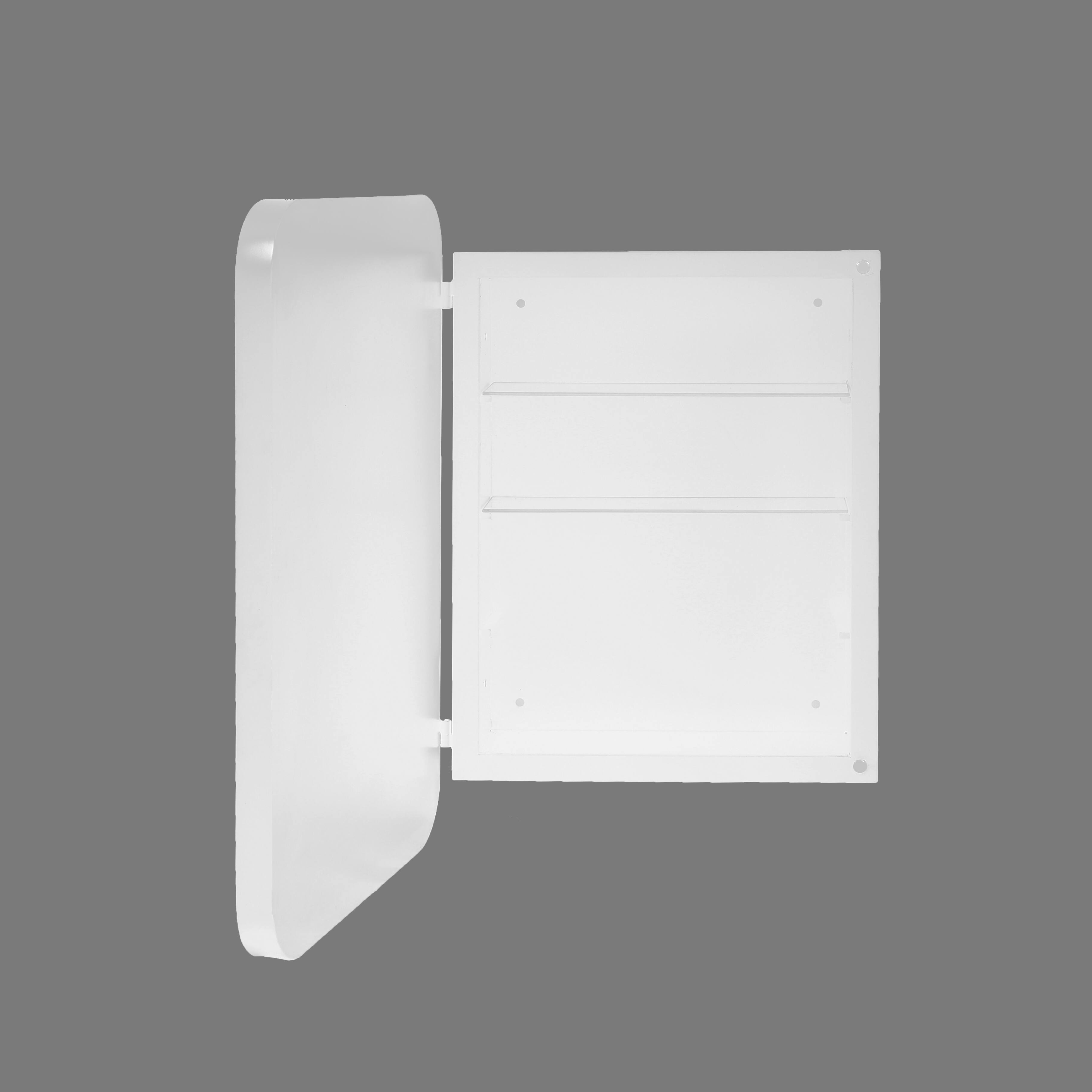 Alt View 2. SlickBlue - Wall-Mounted Medicine Cabinet with Mirror and Storage Shelves - White.