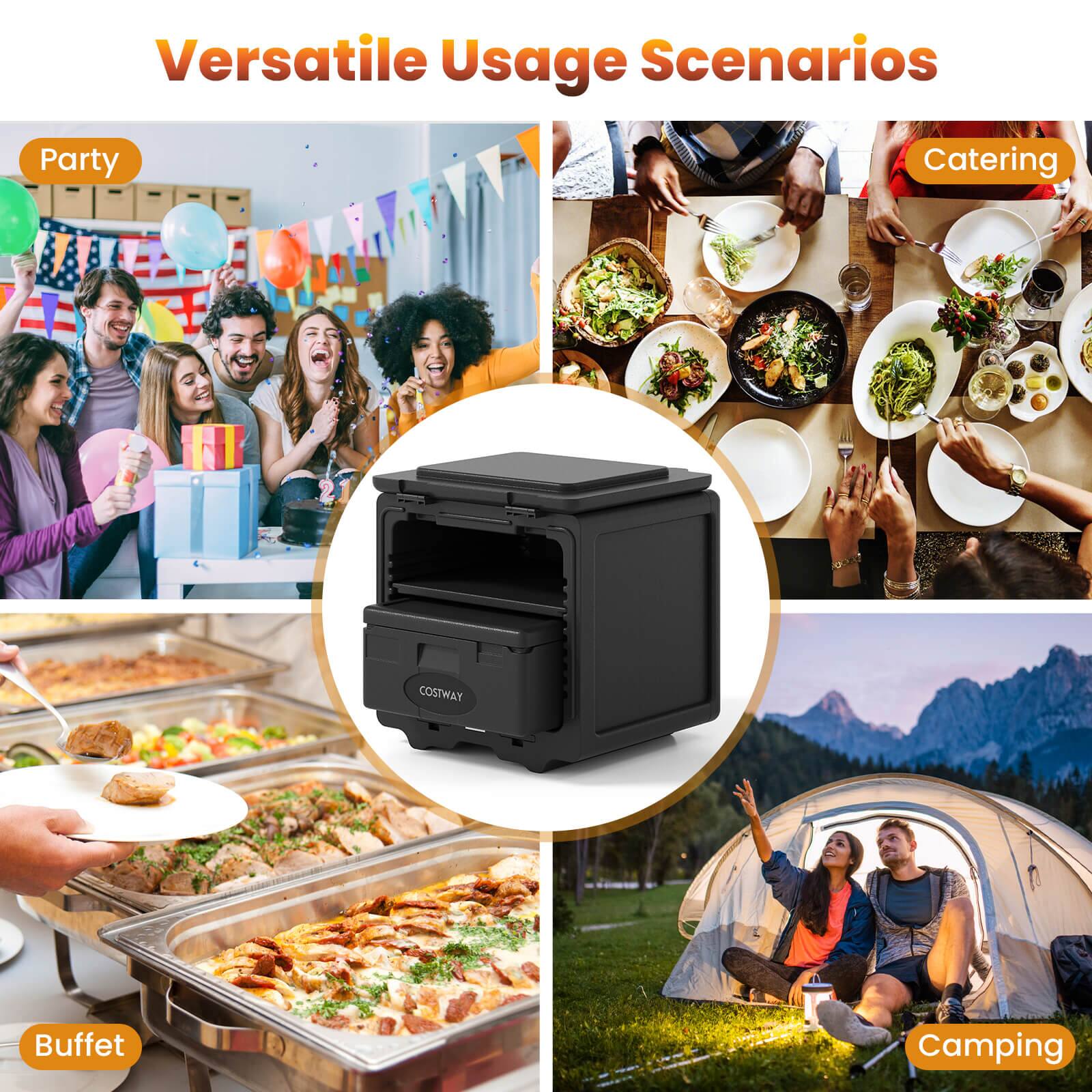 Versatile Usage Scenarios

- Party
- Catering
- Buffet
- Camping