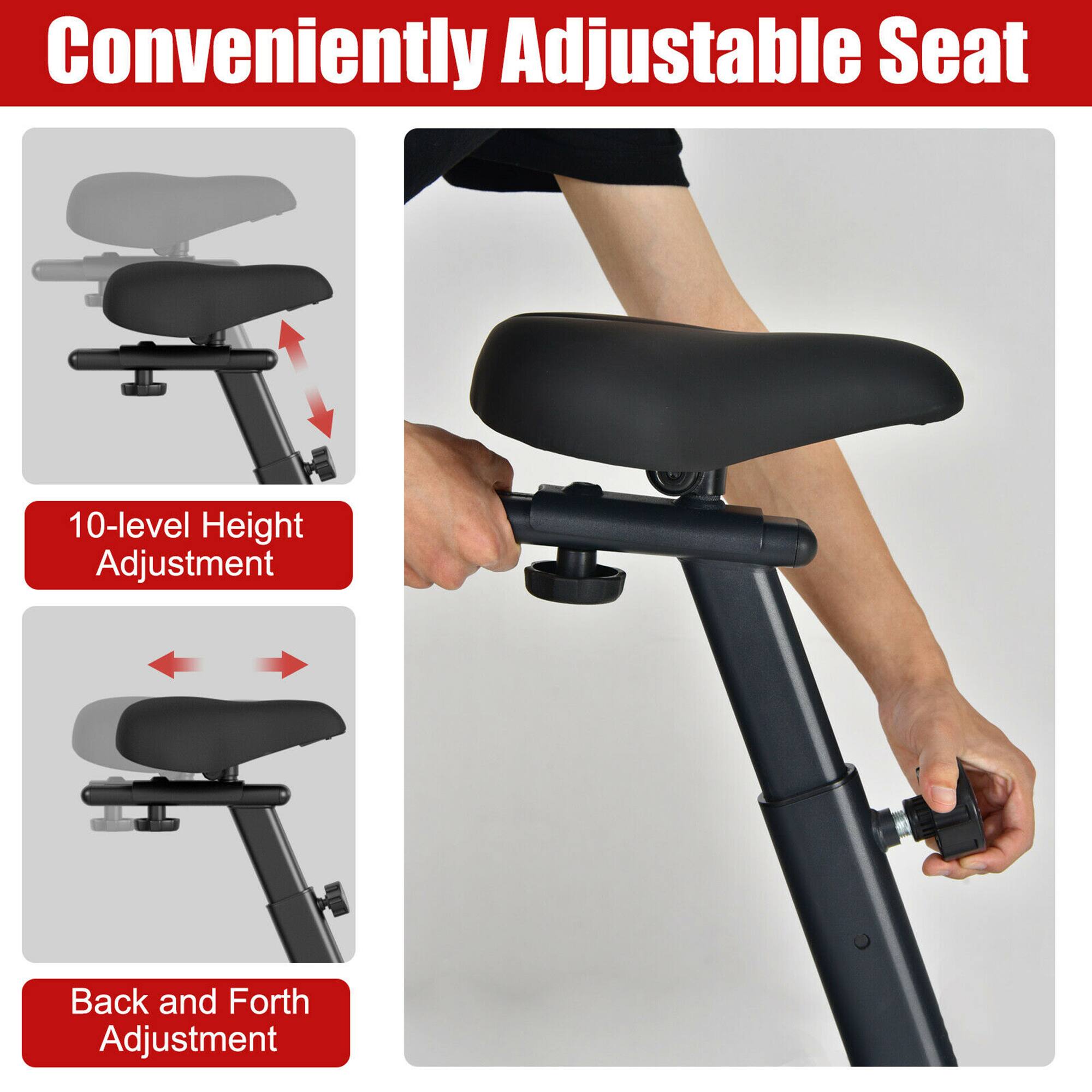 Conveniently Adjustable Seat: 10-level Height Adjustment, Back and Forth Adjustment
