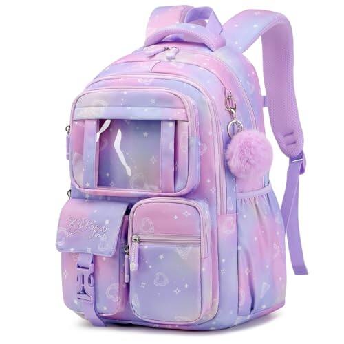 Live At Space - Backpack For - Middle School & Elementary Ita - Purple
