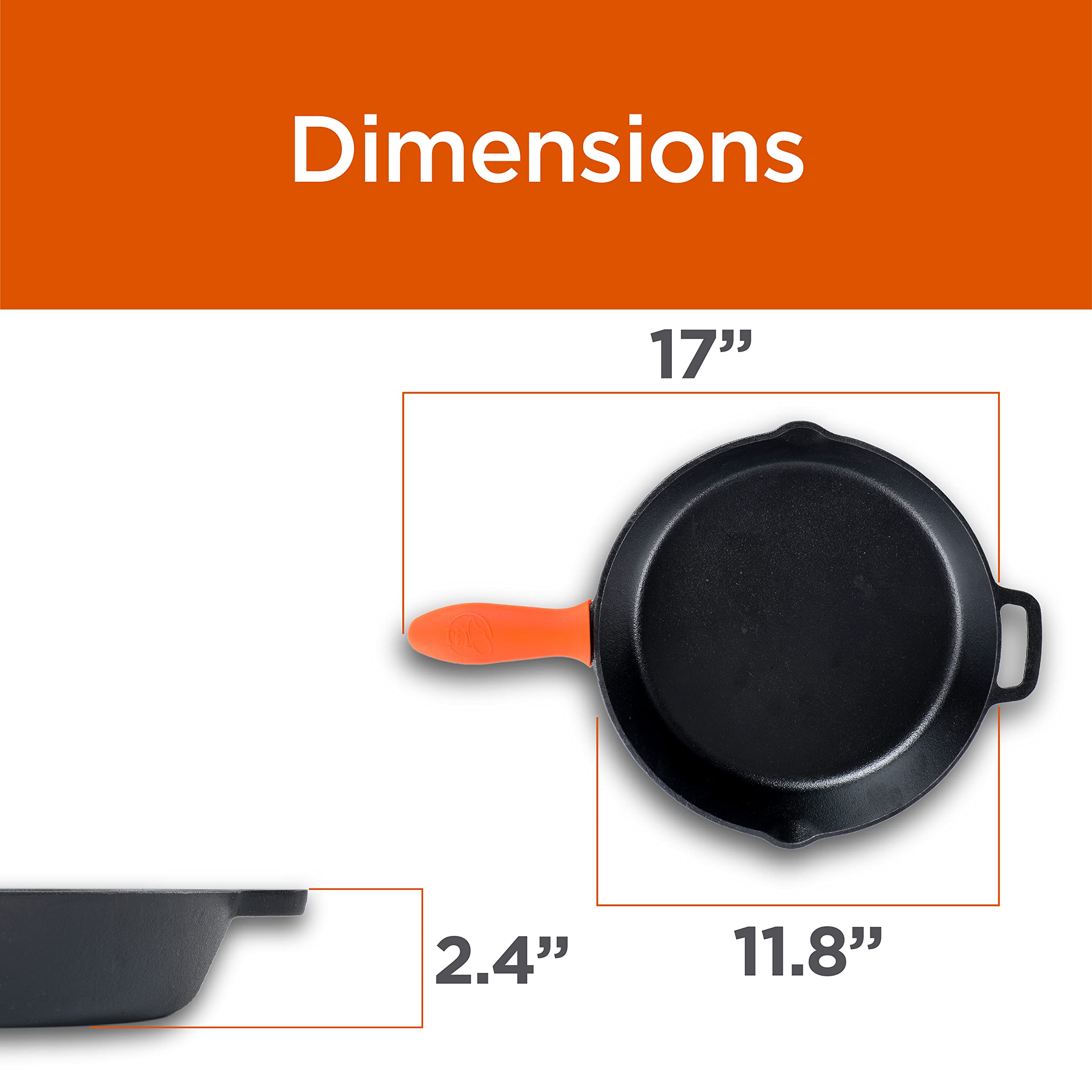 Dimensions: 17", 11.8", 2.4"