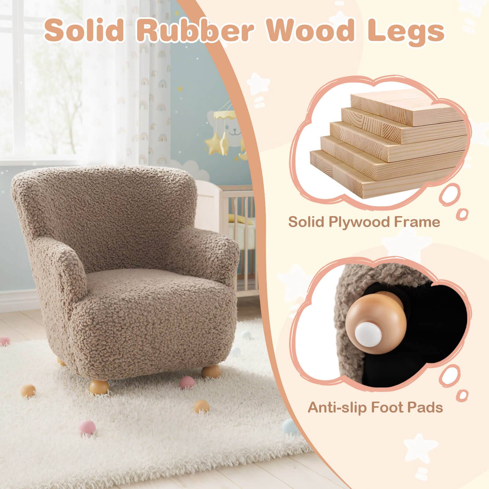 Solid Rubber Wood Legs  
Solid Plywood Frame  
Anti-slip Foot Pads