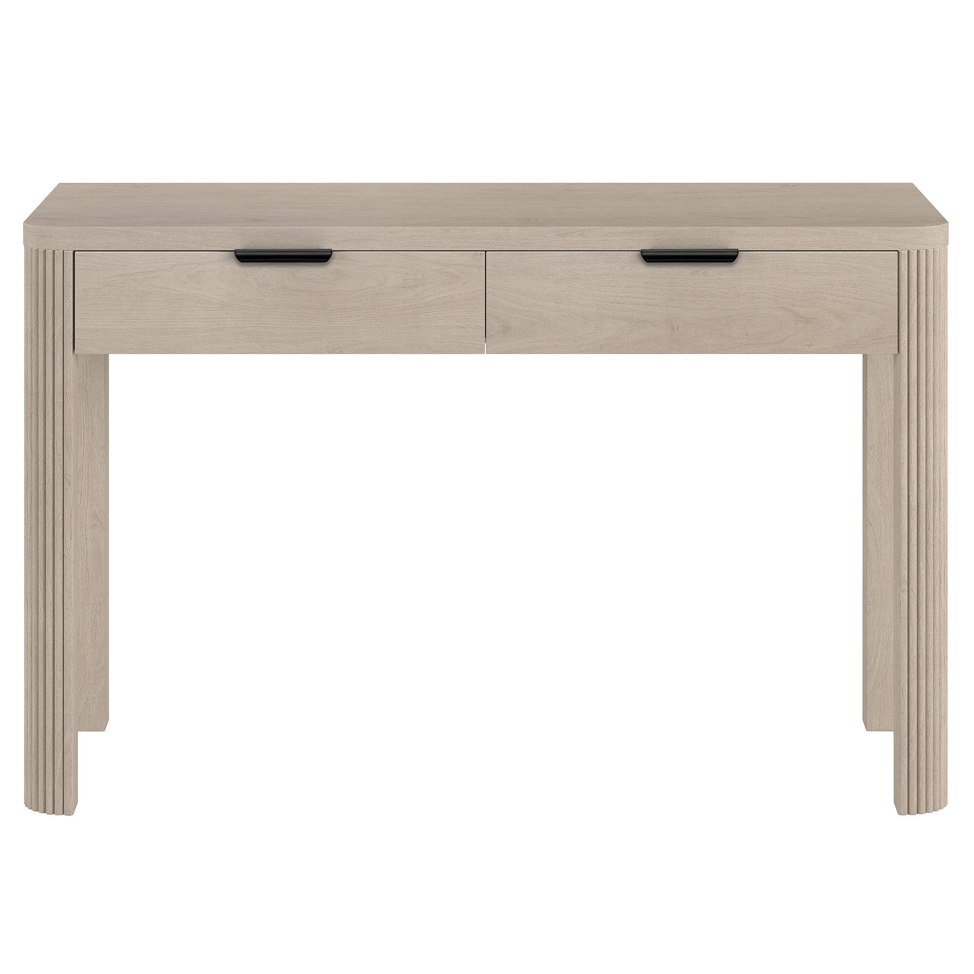 Alt View 1. Hudson&Canal - Lonsdale 48'' Wide Rectangular Fluted Desk - Alder White.