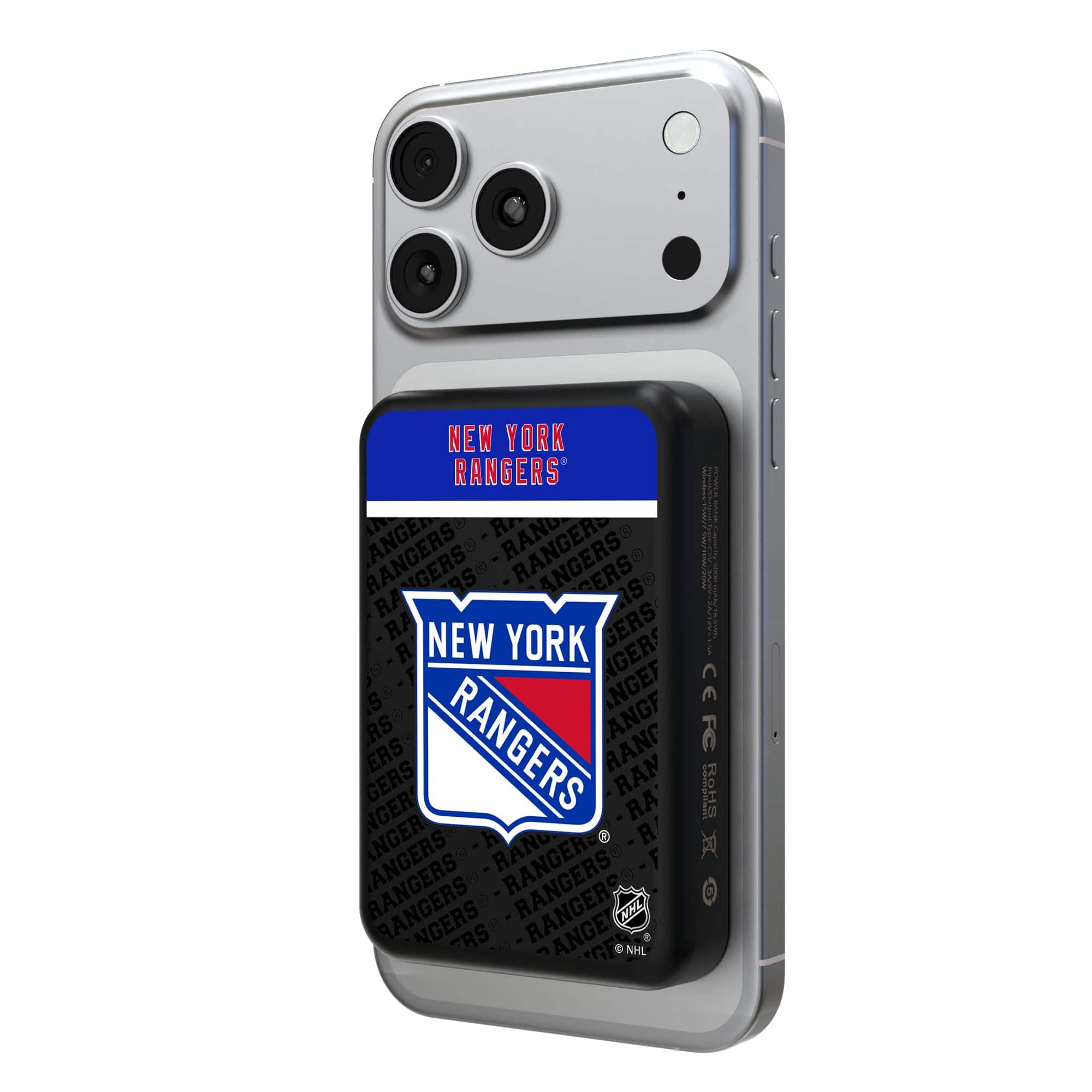 Keyscaper - New York Rangers Endzone Plus Wireless Power Bank - Multicolor