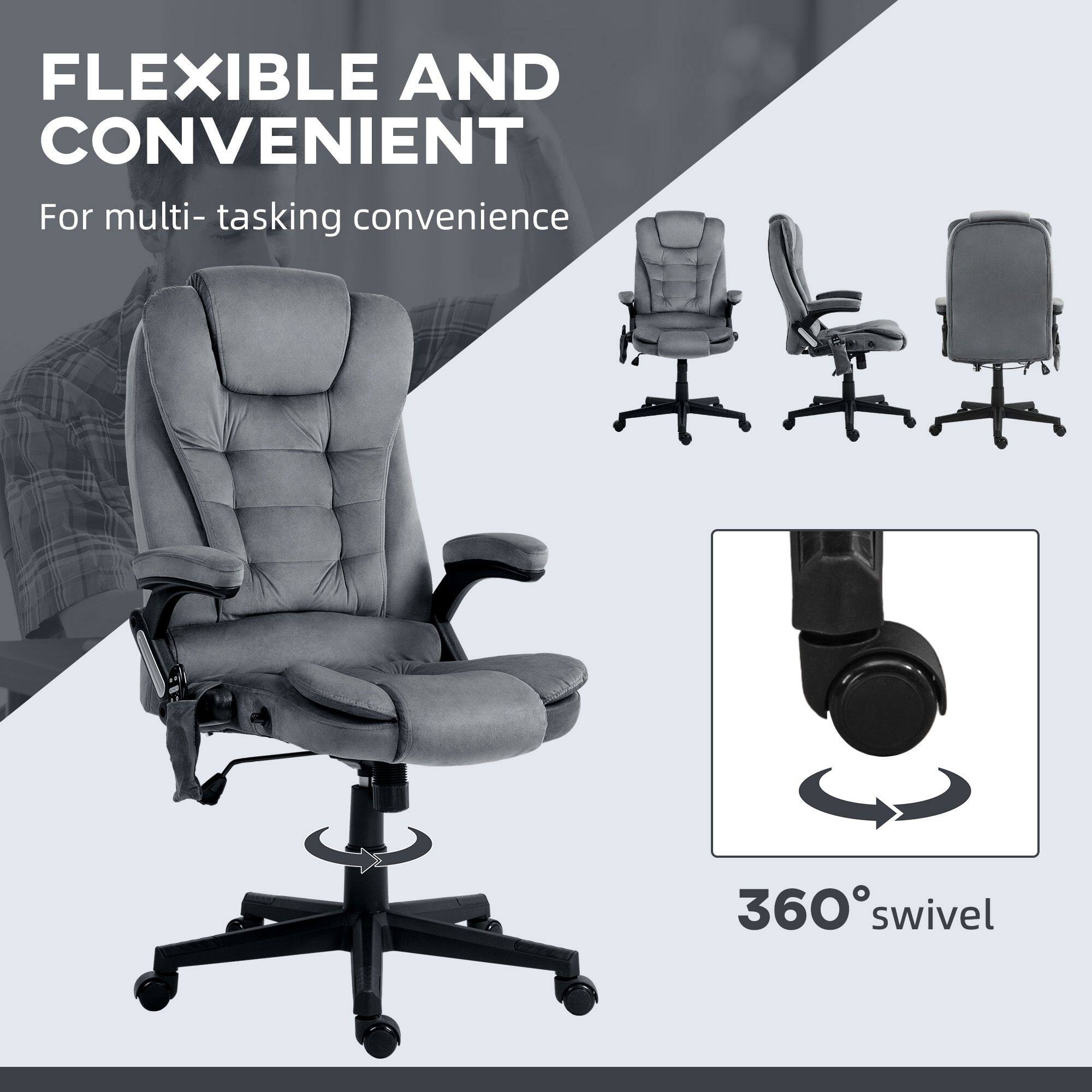 FLEXIBLE AND CONVENIENT  
For multi-tasking convenience  

360° swivel