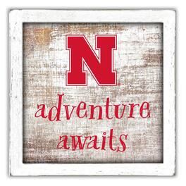 Fan Creations - Nebraska Huskers 14'' x 13'' Adventure Awaits Money Box - Multicolor