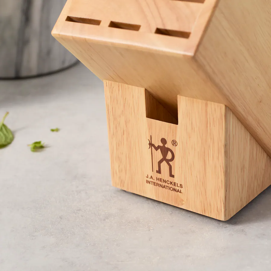 Henckels Hardwood Knife Block, Knife Storage, 11 slot Natural 35102-112 ...