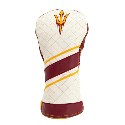 Front. Team Golf - Arizona State Sun Devils Striped Quilted Driver Headcover - Multicolor.
