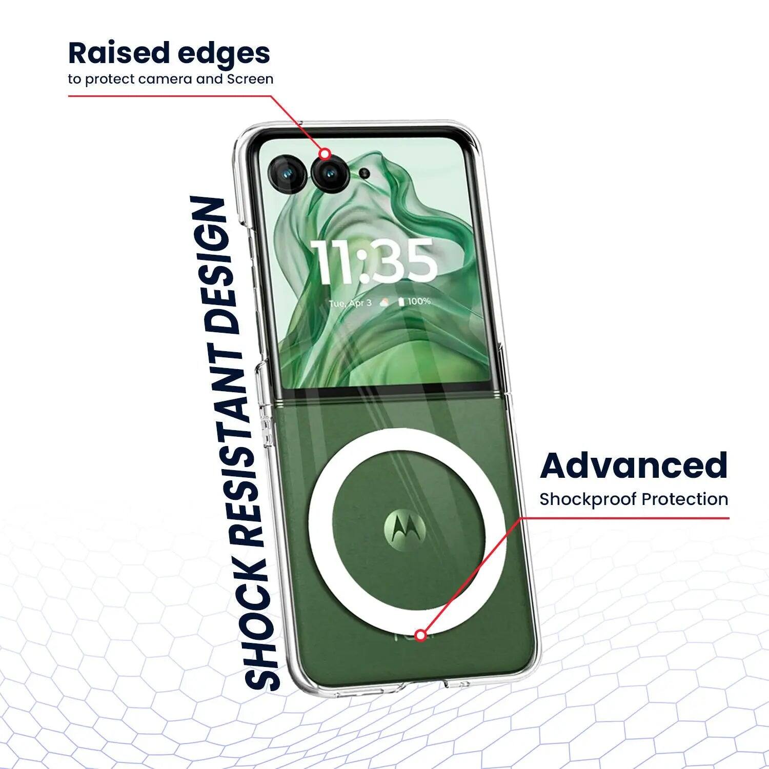 Raised edges to protect camera and Screen  
SHOCK RESISTANT DESIGN  
11:35 Tue Apr 3  
100%  
Advanced Shockproof Protection