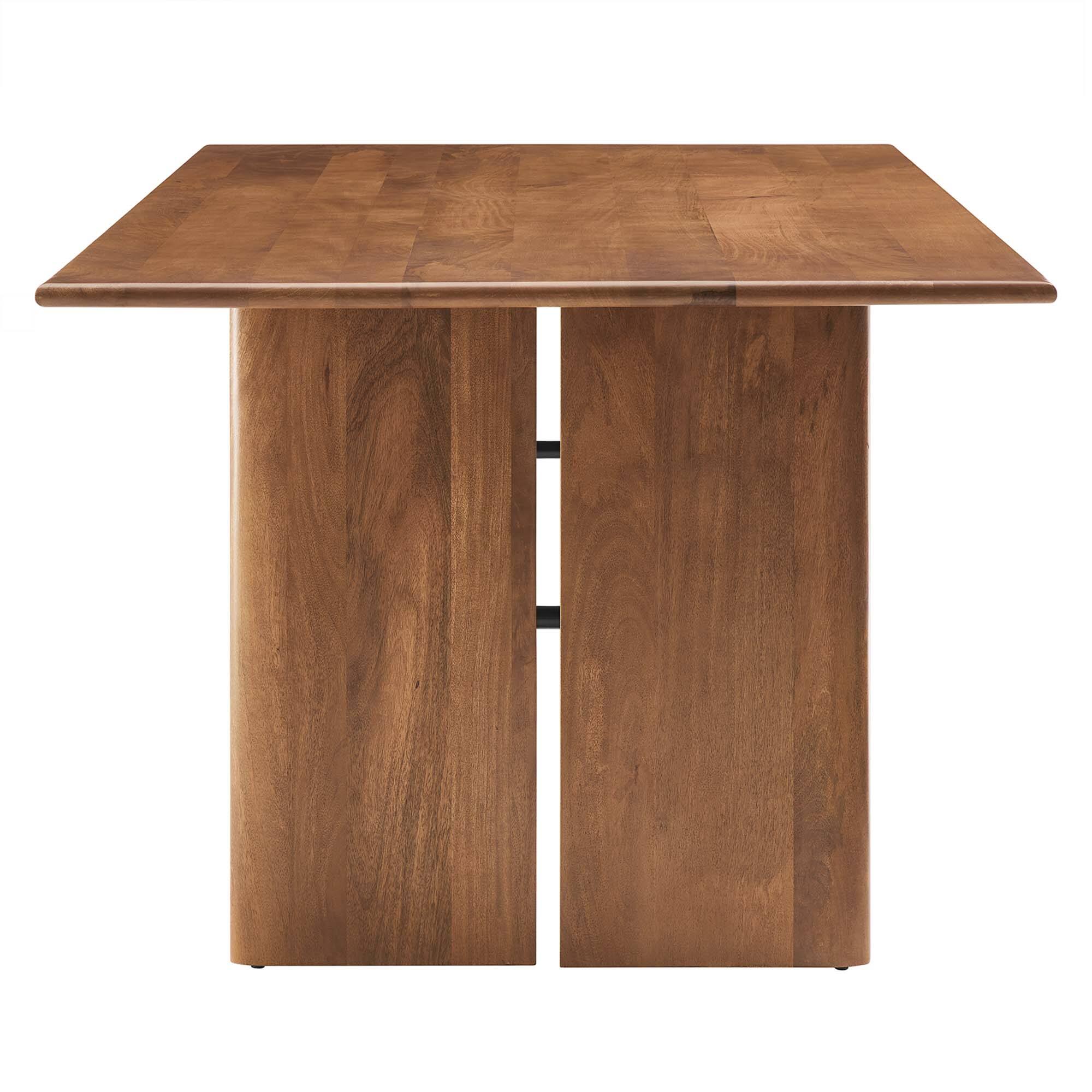 Back. Modway - Amistad 86" Wood Dining Table - Brown.