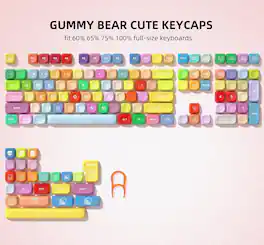 Womier - PBT Keycaps, 132 Keys Dye-Sublimation MOA Profile Key caps for 100%, 75%, 65%, 60% Mechanical Keyboard - Xiaoxion