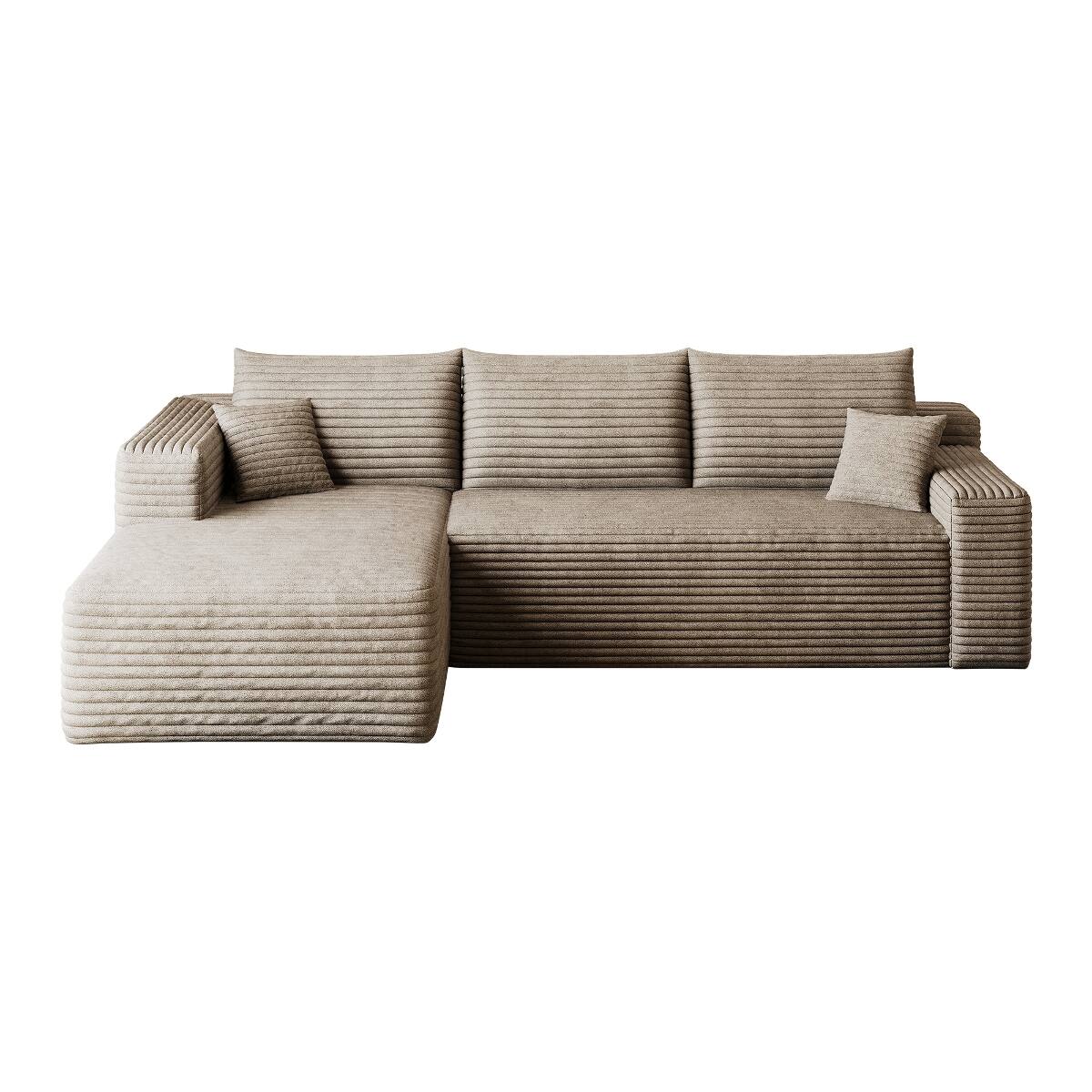 Alt View 9. Ropilly - Ropilly 95 Inch U Shaped Sectional Sofa, Plush Corduroy Sectional Sofa with Deep Seat Corner Couch, Camel - Camel.