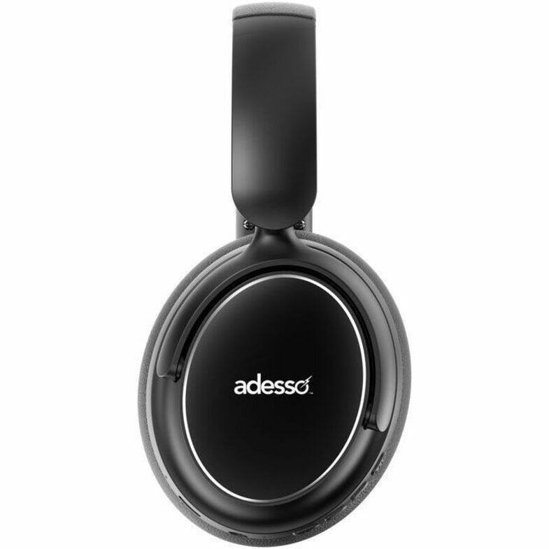 Alt View 3. Adesso - Adesso Xtream P800 Headset - Wired/Wireless - Bluetooth - 30 ft - Over-the-head - Noise Canceling - Black - Black.