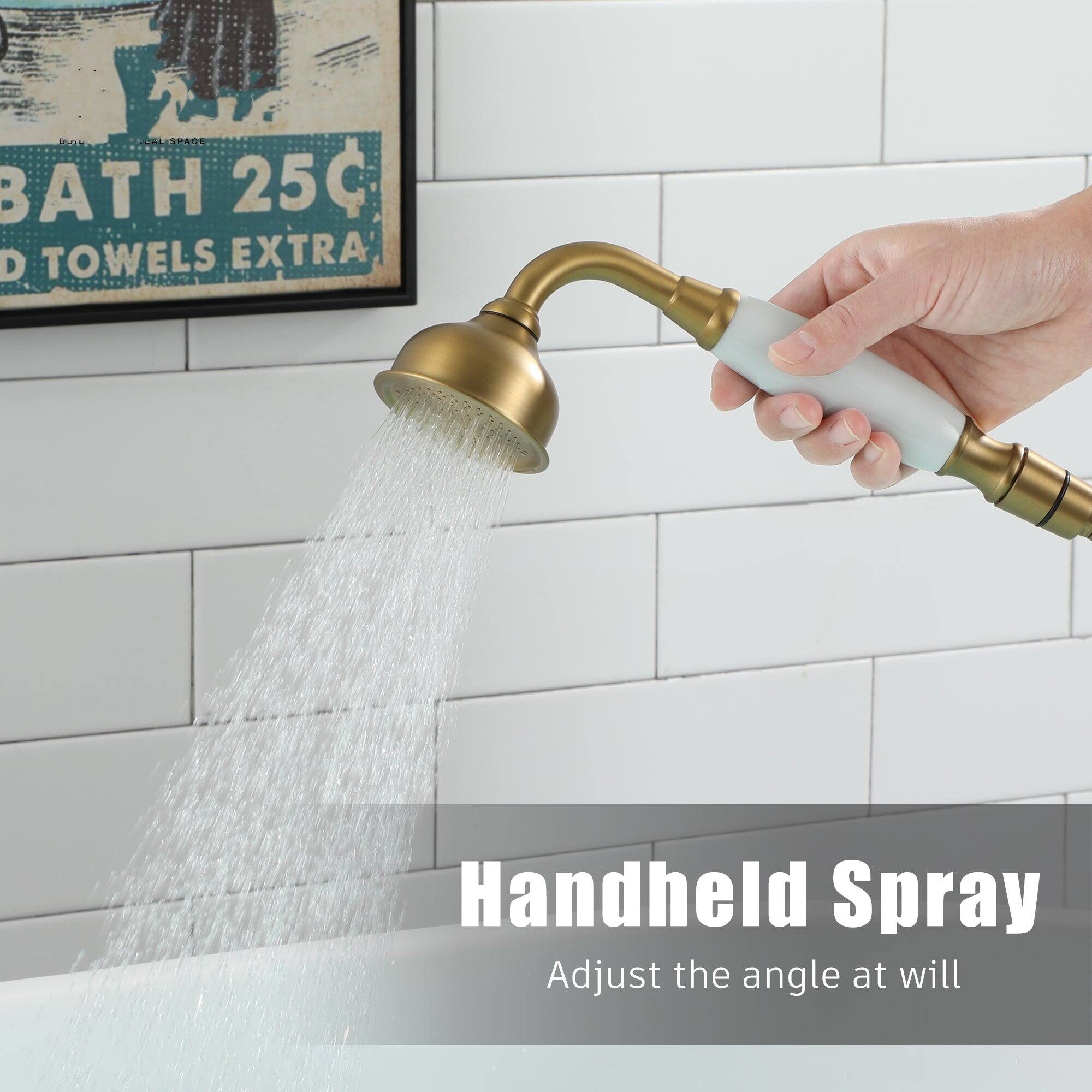 Handheld Spray Adjust the angle at will 10 CAL BATH 25C D TOWELS EXTRA