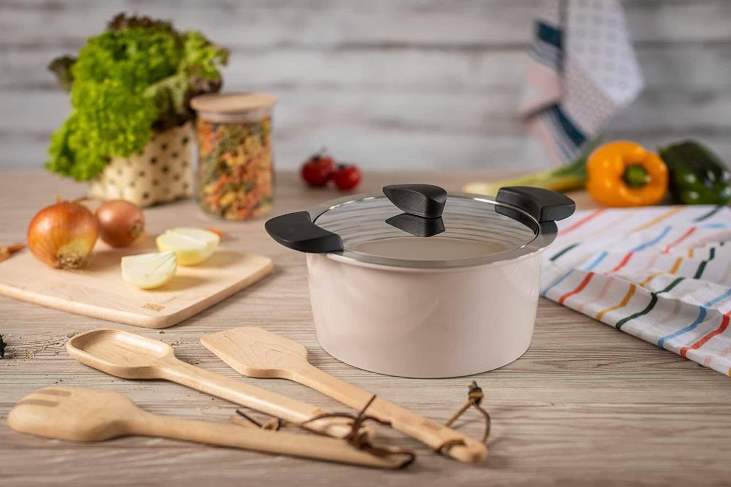 Alt View 3. Kuhn Rikon - Hotpan Stainless Steel Cooking Pot with Insulated Bowl, 3.2-Quart, Sand - Sand.