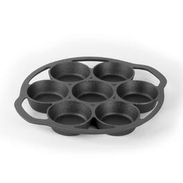 Commercial Chef - Cast Iron Biscuit Pan - Black
