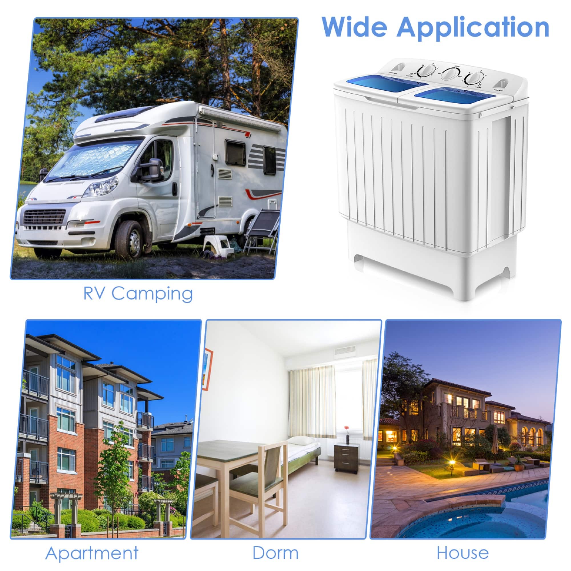 Wide Application: RV Camping, Apartment, Dorm, House