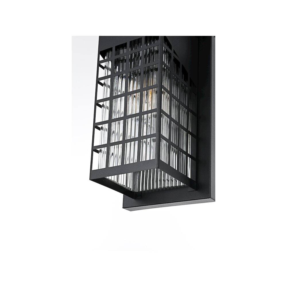 Alt View 1. Elegant Lighting - Palmer 7 inch Outdoor Pendant in Black - Black.