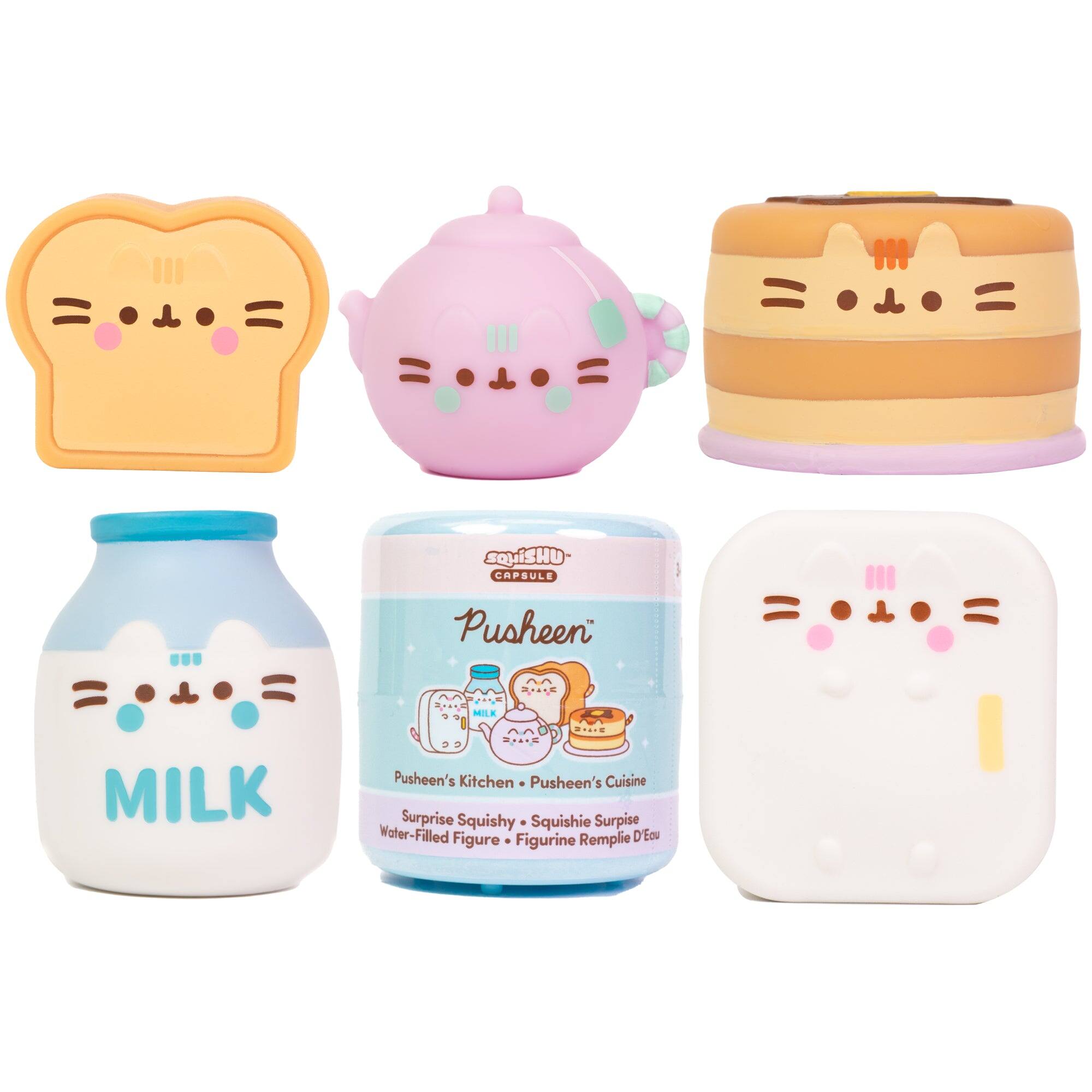 Capsule Pusheen The Cat Surprise Blind Collectible Surprise Toy Squishy Figurine SquiSHU Series 6 Kitchen - 1 Pc Mystery
