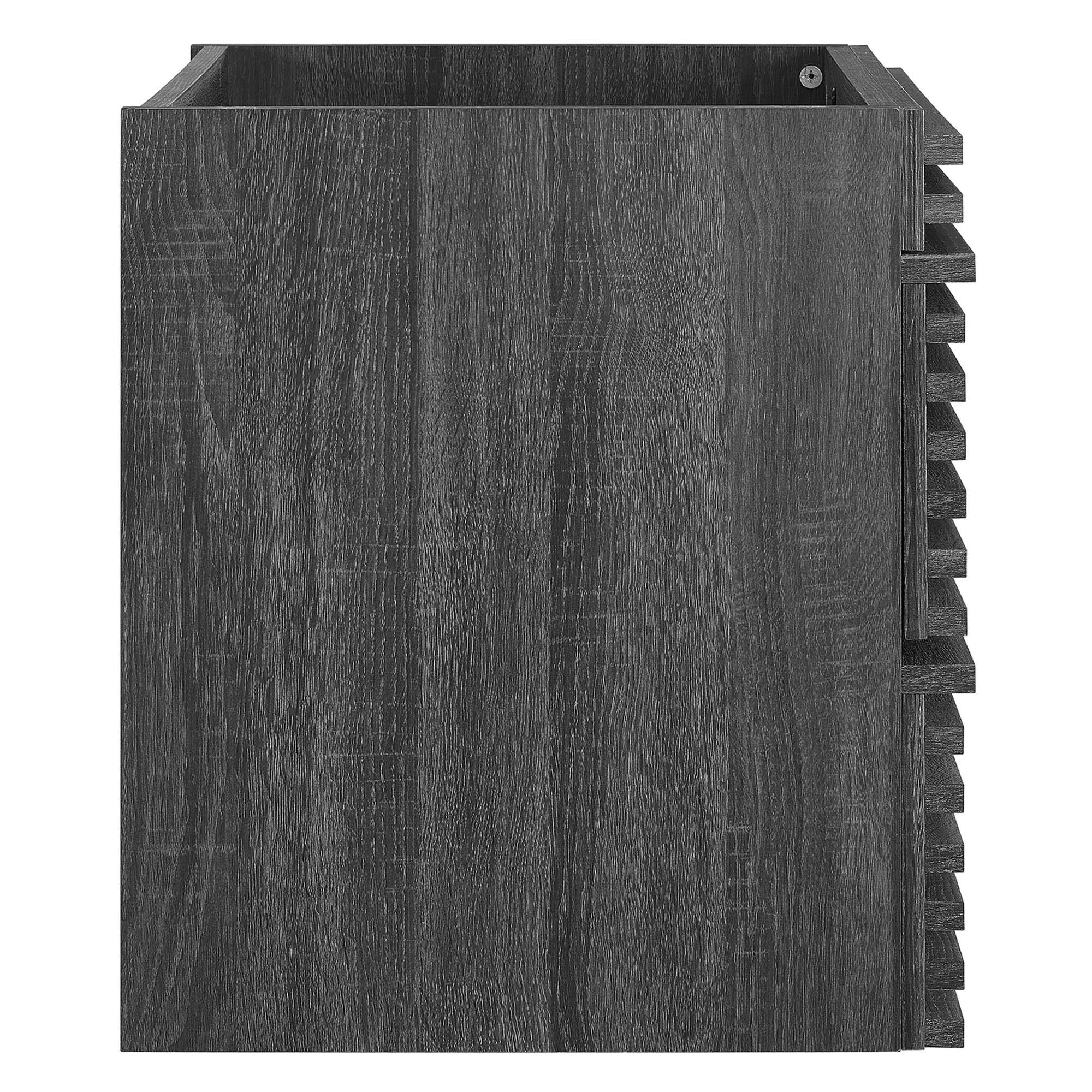 Alt View 2. Modway - Render Wall-Mount Bathroom Cabinet Basin Not Included by Modway - Charcoal.