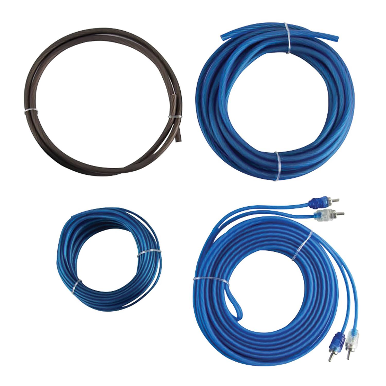 Angle. RAPTOR - Bulk Series R2 8-Gauge Amp Installation Kit - Blue.