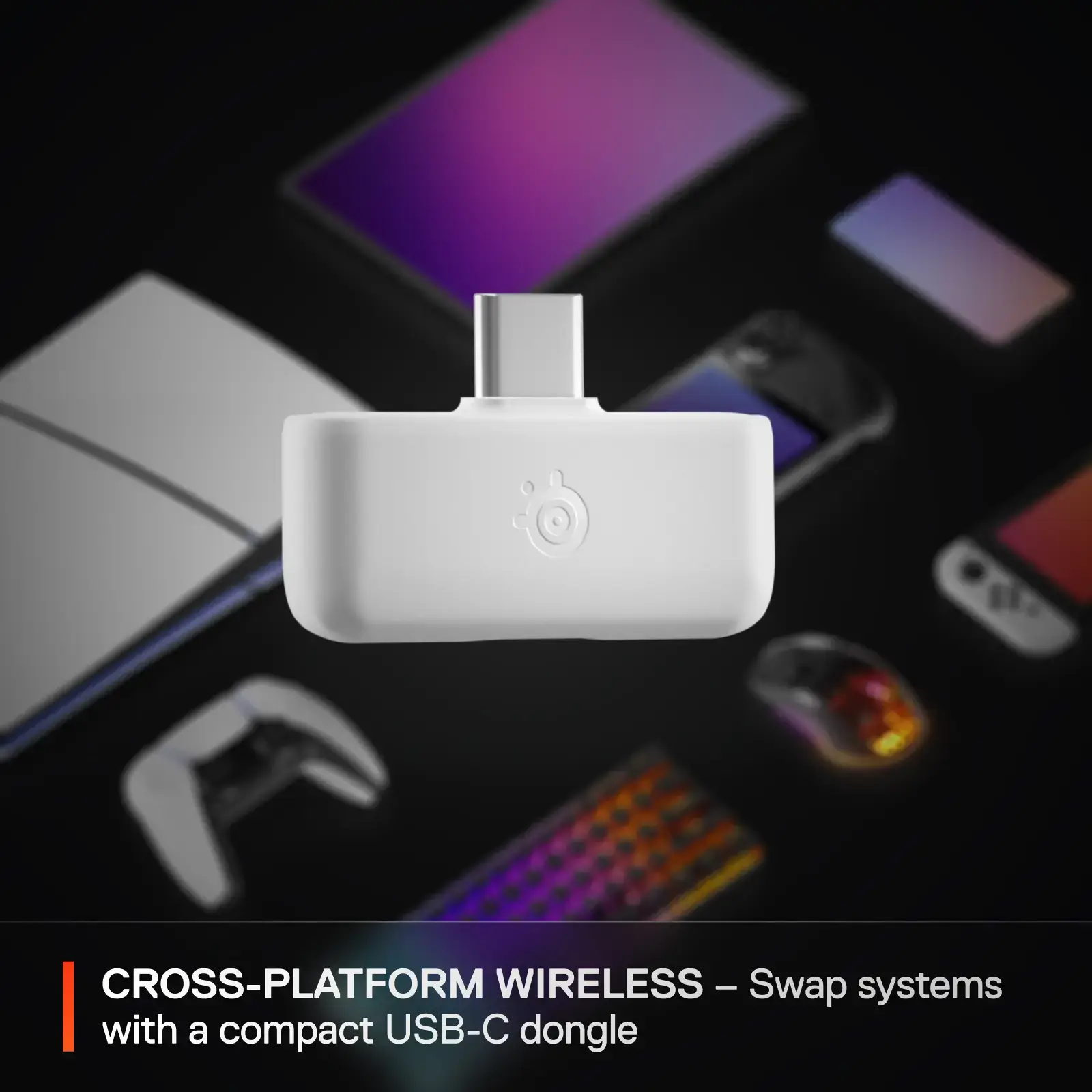 Zoom in on Cross-Platform Wireless: Swap systems with a compact USB-C dongle.