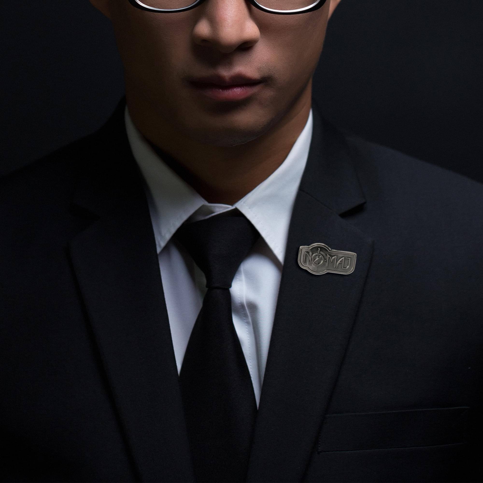 Alt View 1. Monogram - Harry Potter Fantastic Beasts Pewter Lapel Pin No Maj - Silver.