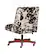 Alt View 12. Linon Home Décor - Donora Cow Print Microfiber Fabric Adjustable Office Chair With Wood Base - Brown and White.