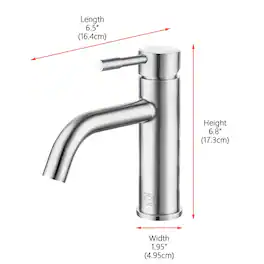 Elegant Kitchen and Bath - Victor Single Hole Single Handle Bathroom Faucet - Brushed Nickel