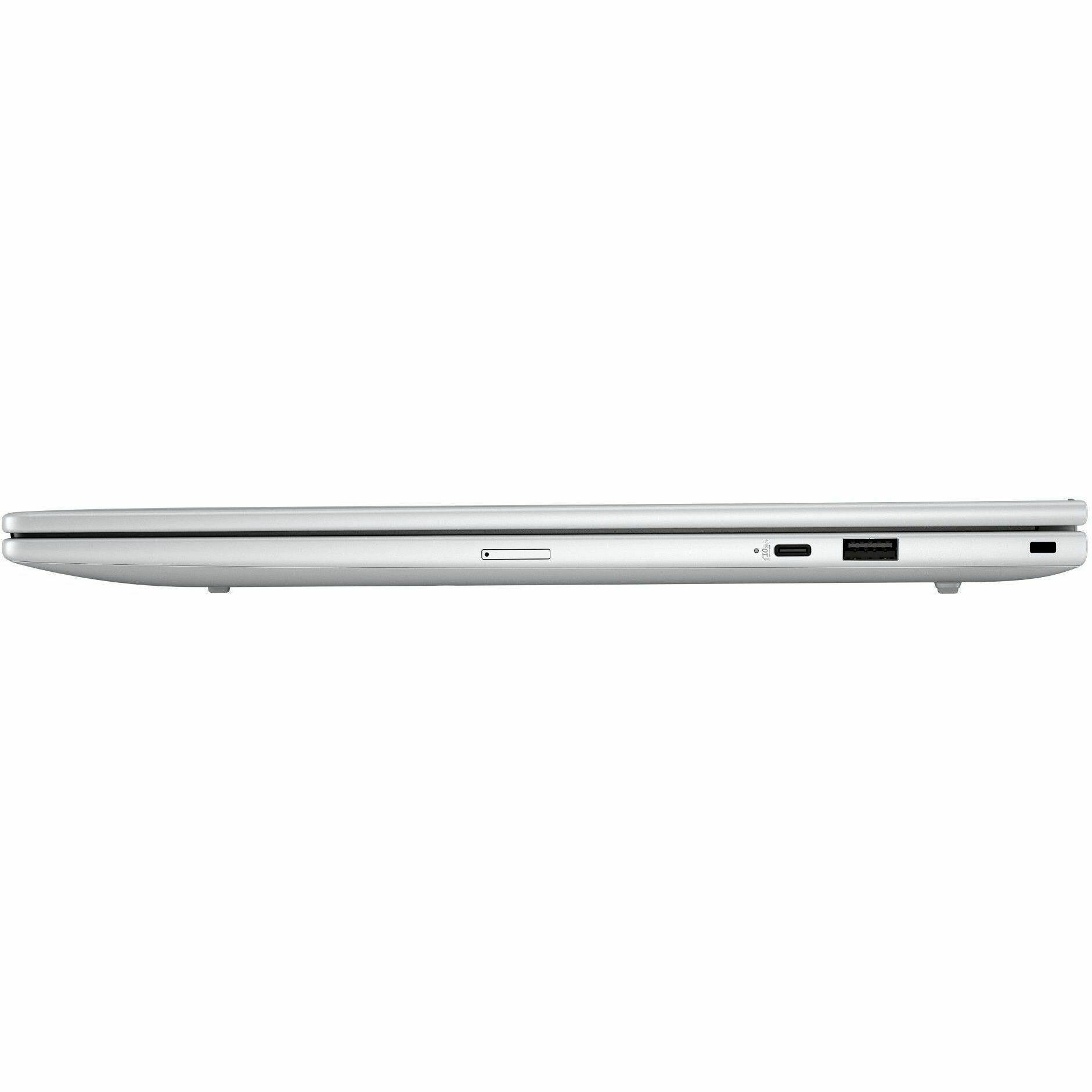 Alt View 4. HP - HP EliteBook 8 G1i 16" WUXGA IPS Touchscreen AI-Powered Notebook Intel Core Ultra 5 236V 16GB RAM 512GB SSD Glacier - Glacier Silver Aluminium.
