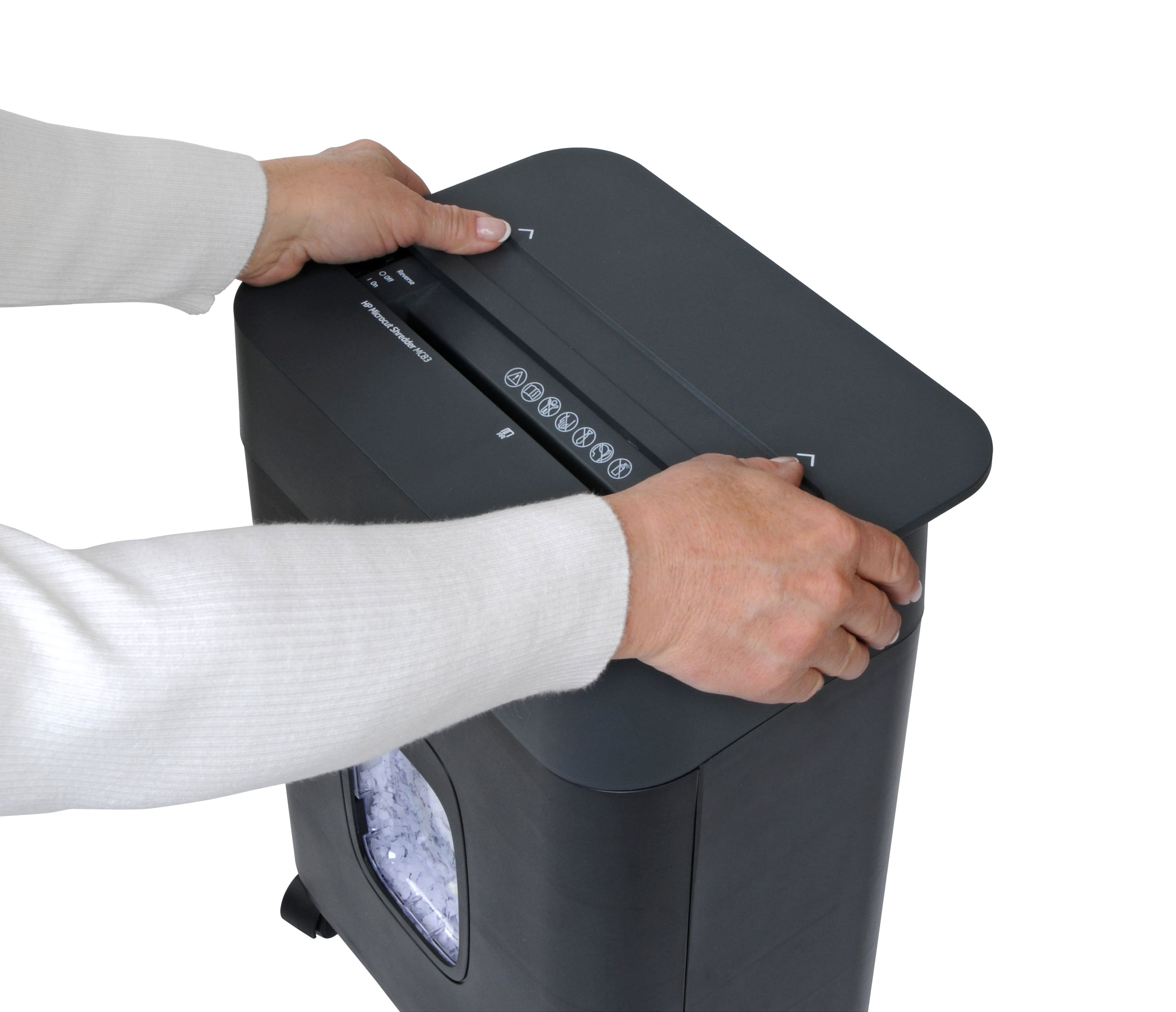 Alt View 17. HP - 8 Sheet Microcut Paper Shredder.