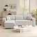 Alt View 8. Homcom - Sectional Sofa with Reversible Chaise Lounge, 95" L-Shaped Corner Sofa, 2 Pillows, 3 Seat Couch for Living Room - Light Grey.