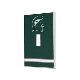 Keyscaper - Michigan State Spartans Stripe Design Single Toggle Light Switch Plate - Multicolor