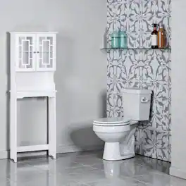 Hivvago - Bathroom Space-Saving Organizer with Adjustable Shelving - White