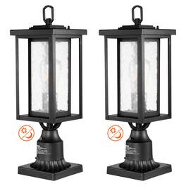 VEVOR - 2 Pack Dusk to Dawn Outdoor Post Light, 17.72 in, Waterproof Lamp Post Light Fixtures - Black