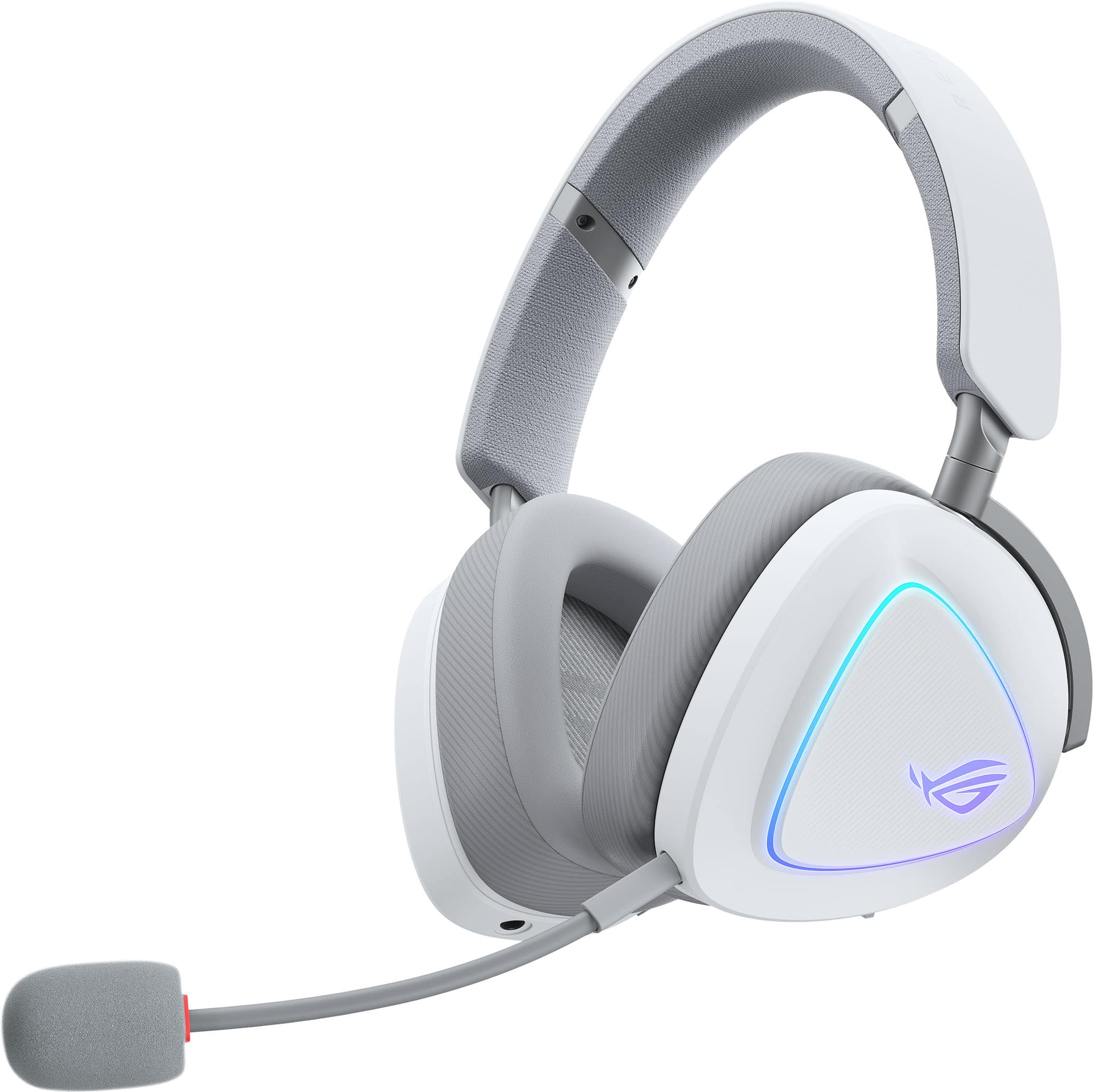 ASUS - ROG Delta II Wireless Gaming Headset for PC/Mac, Xbox, PS5, PS4 and Switch - White - Front_Zoom