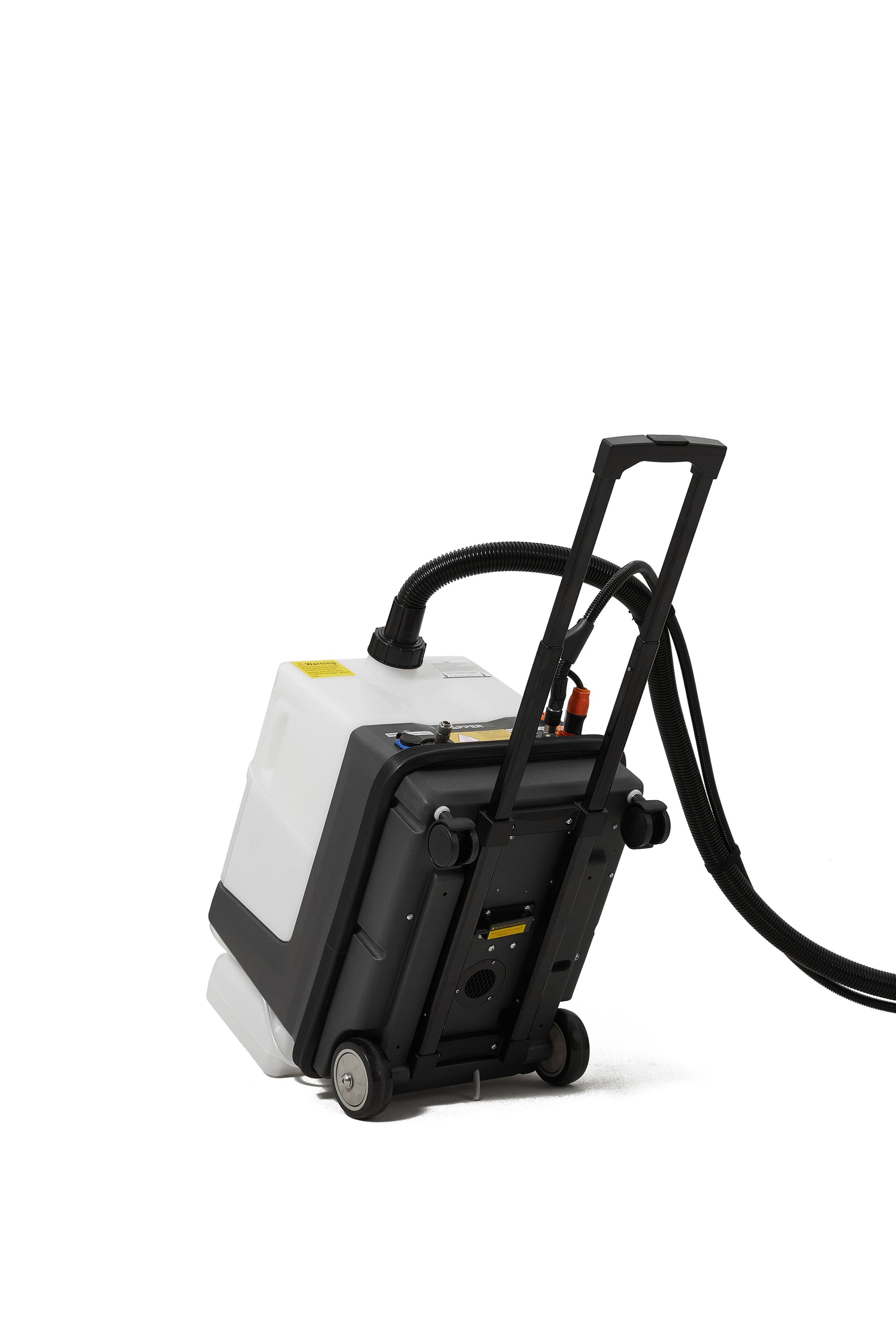 Back. Dapper Supply - Dapper Commercial Carpet Extractor Steam Spray Vacuum Mite Remover Dual Power Cord Deep Cleaning Machine - White.