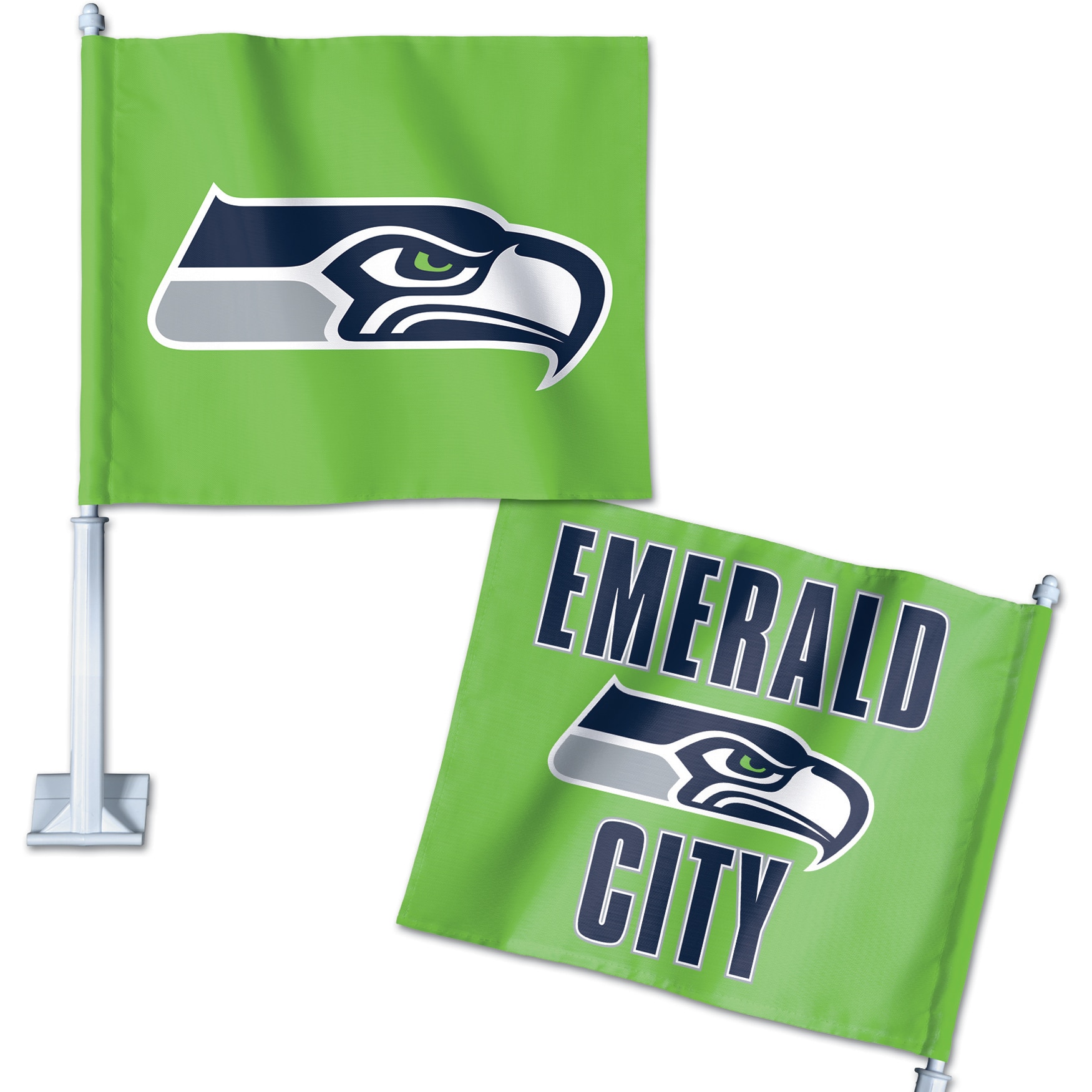 WinCraft - Seattle Seahawks Double-Sided Slogan Car Flag - Multicolor