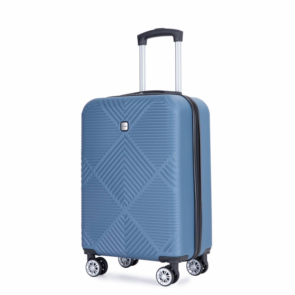 Alt View 2. Ropilly - Ropilly 4 Piece Hard Shell Luggage Set Blue Luggage Set with Spinner Wheels 14 Inch Cosmetic Train Case - Blue.