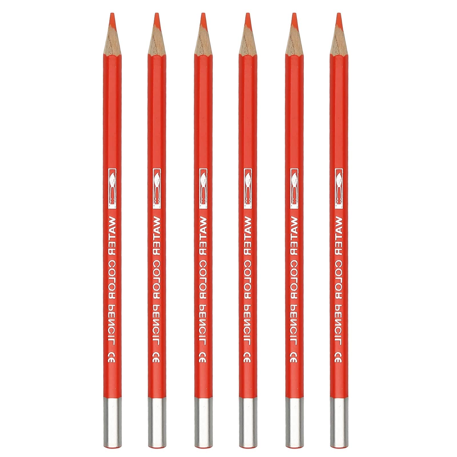 Unique Bargains - Watercolor Pencil, 6Pcs Water Soluble Pencils for Blending, Coloring, Sketch Drawing, Painting - Orange Red price history on PriceWatchPro