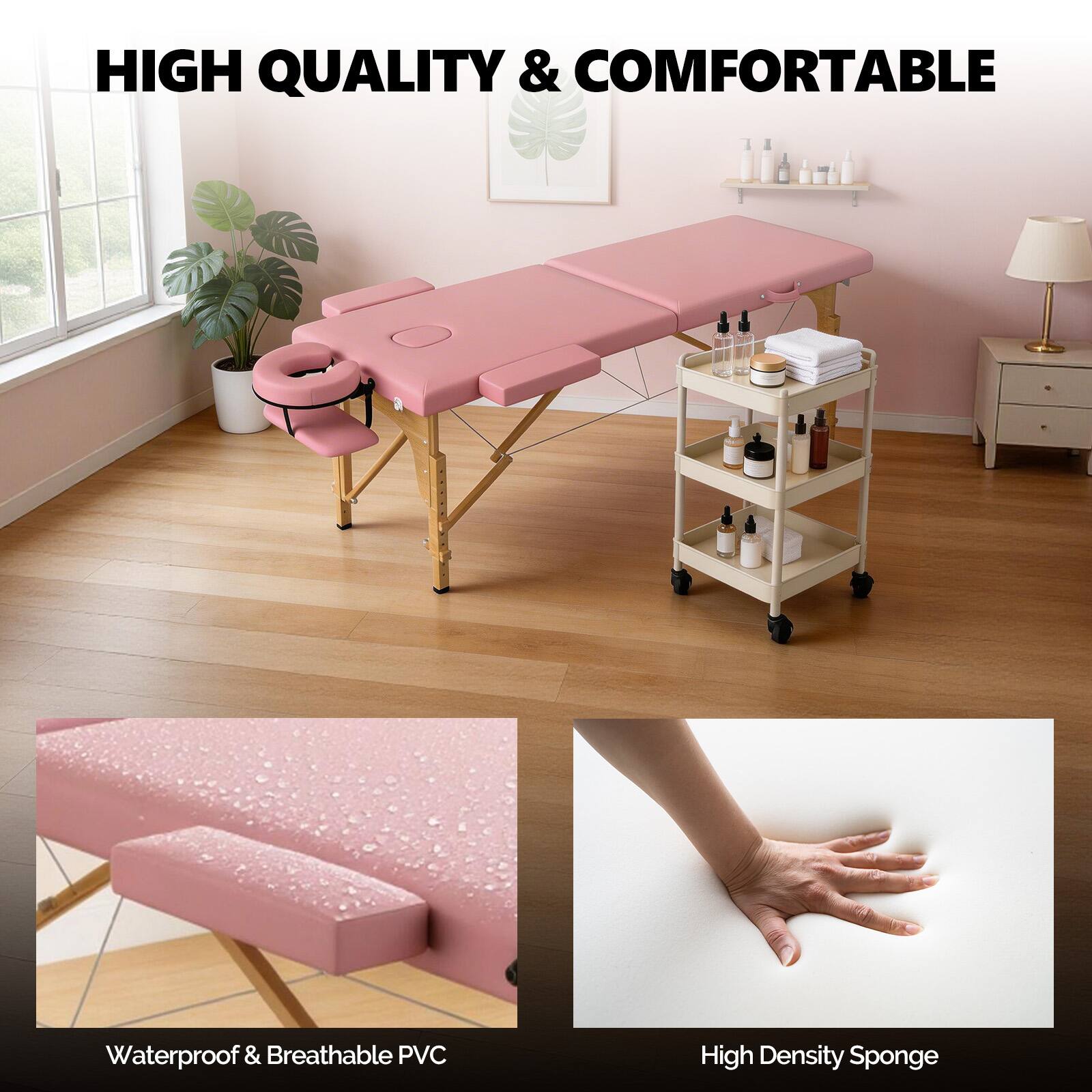 HIGH QUALITY & COMFORTABLE

Waterproof & Breathable PVC

High Density Sponge